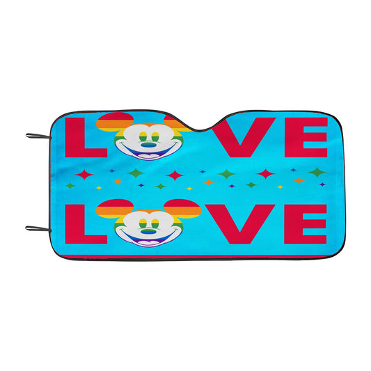Disney Love Is Love Pride Mickey Car Auto Sun Shade Windshield Cover