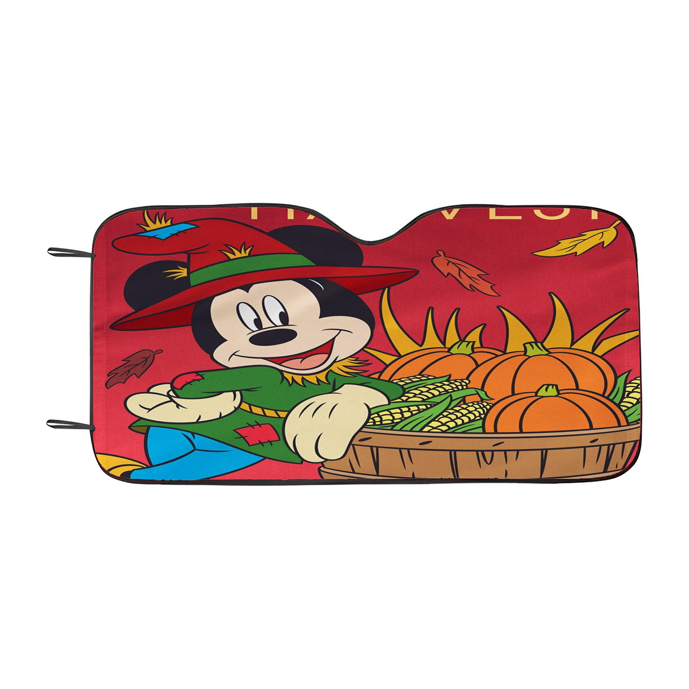 Disney Mickey Harvest Thanksgiving Car Auto Sun Shade Windshield Cover