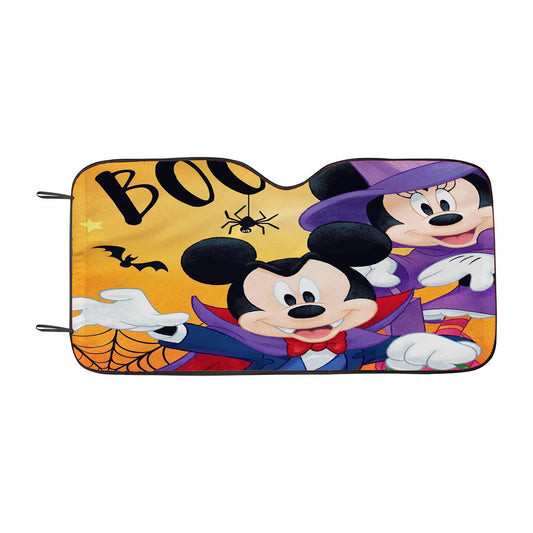 Disney Mickey Minnie Boo Halloween Car Auto Sun Shade Windshield Cover