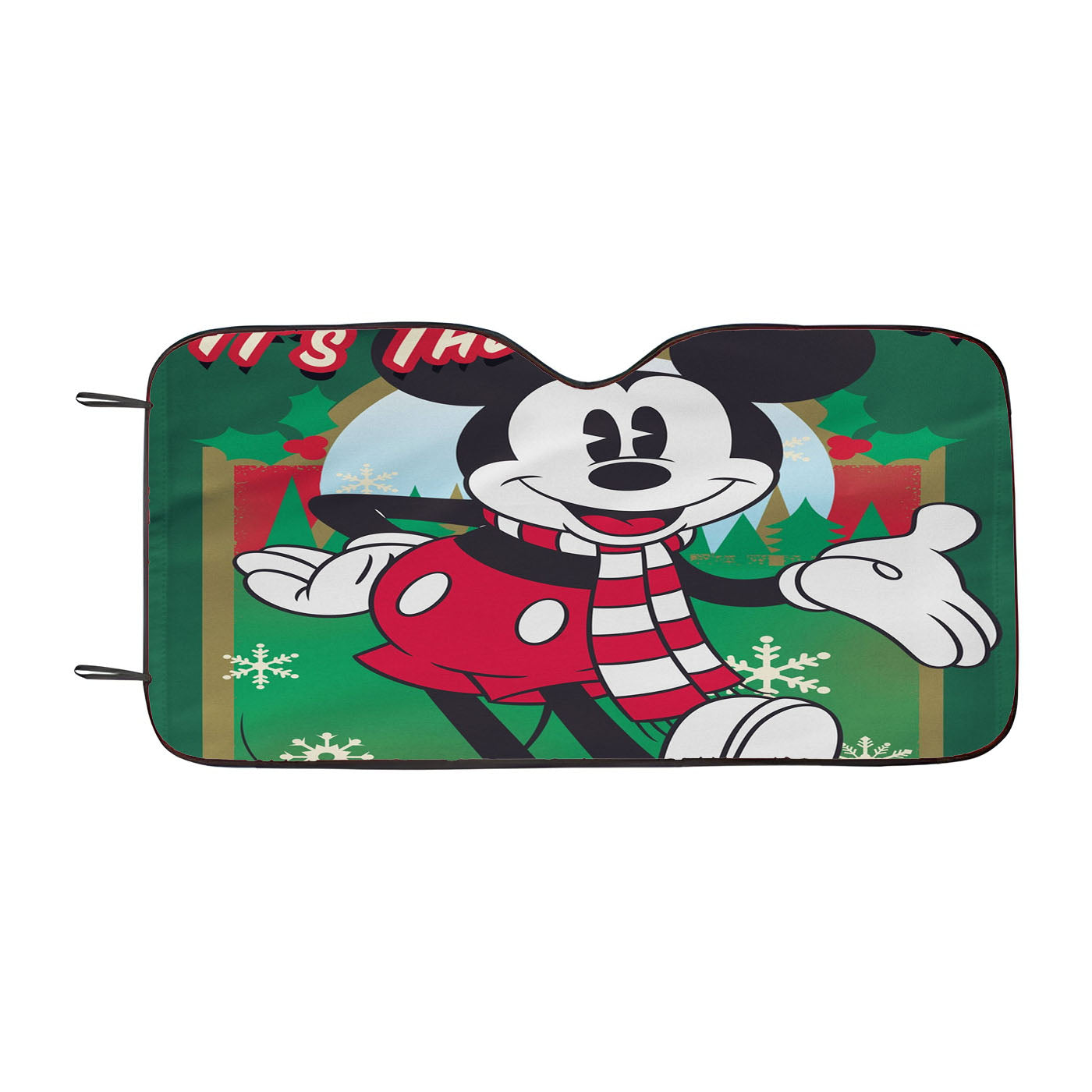 Disney Oh Boy It'S The Holidays Mickey Car Auto Sun Shade Windshield Cover