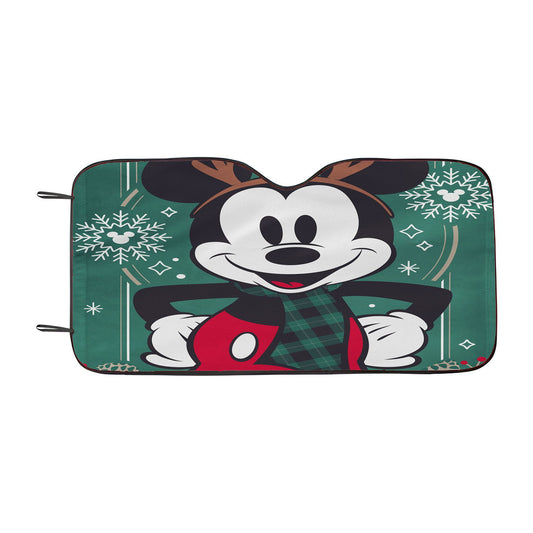 Disney Reindeer Holiday Mickey Car Auto Sun Shade Windshield Cover