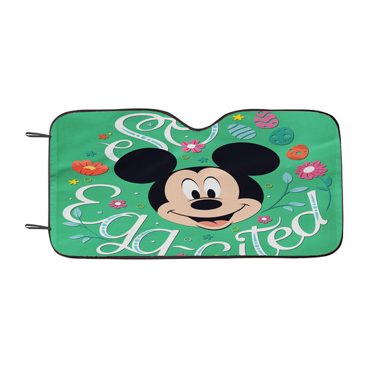 Disney So Egg-Cited Easter Mickey Mouse Car Auto Sun Shade Windshield Cover