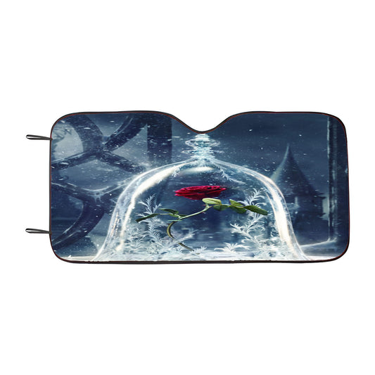 Disney Style Beauty And The Beast Car Auto Sun Shade Windshield Cover