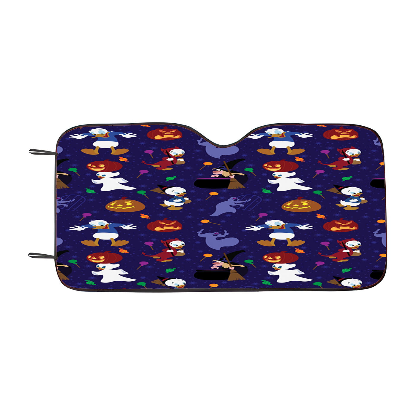 Donald Duck Purple Halloween Pattern Car Auto Sun Shade Windshield Cover