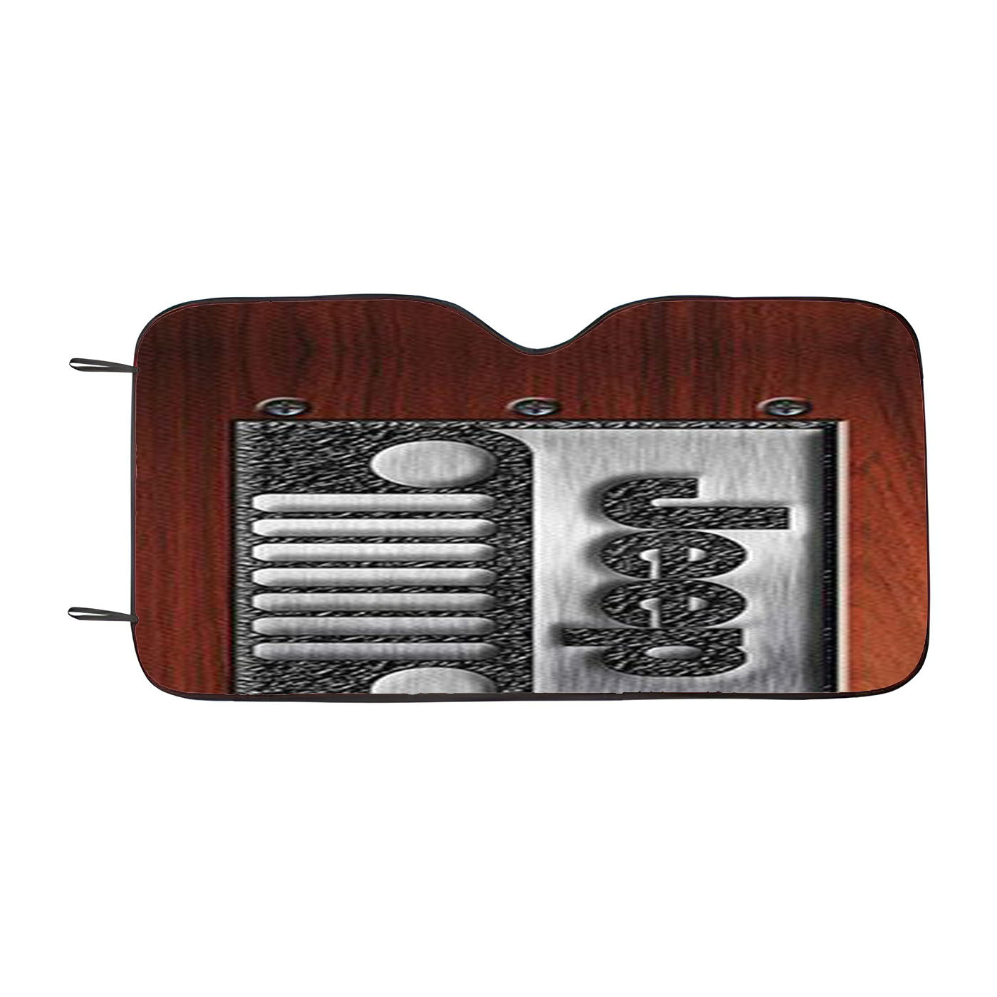 Embossed Steel Jeep Car Auto Sun Shade Windshield Cover