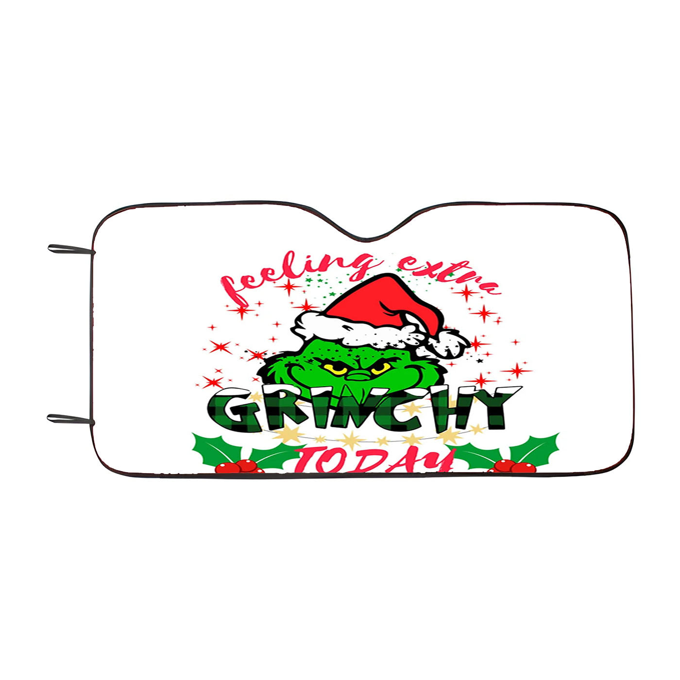 Feeling Extra Grinchy Today Christmas Grinchmas Car Auto Sun Shade Windshield Cover
