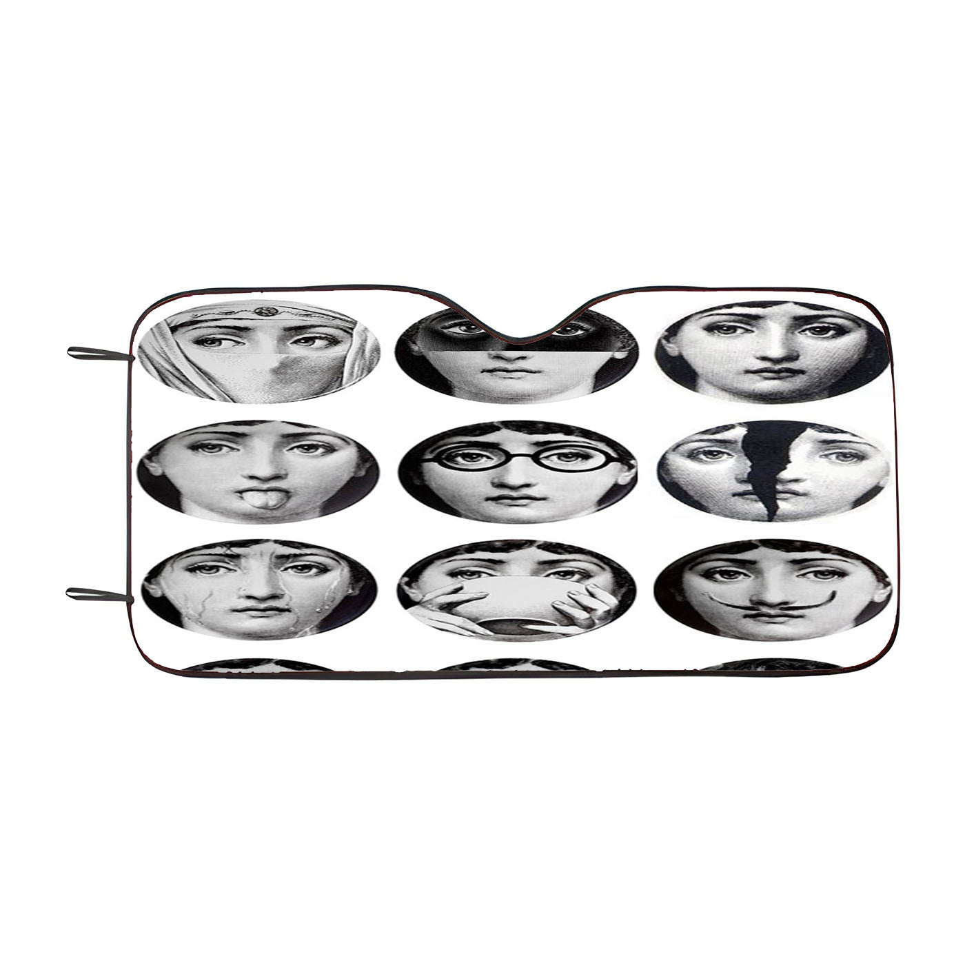 Fornasetti Face Car Auto Sun Shade Windshield Cover
