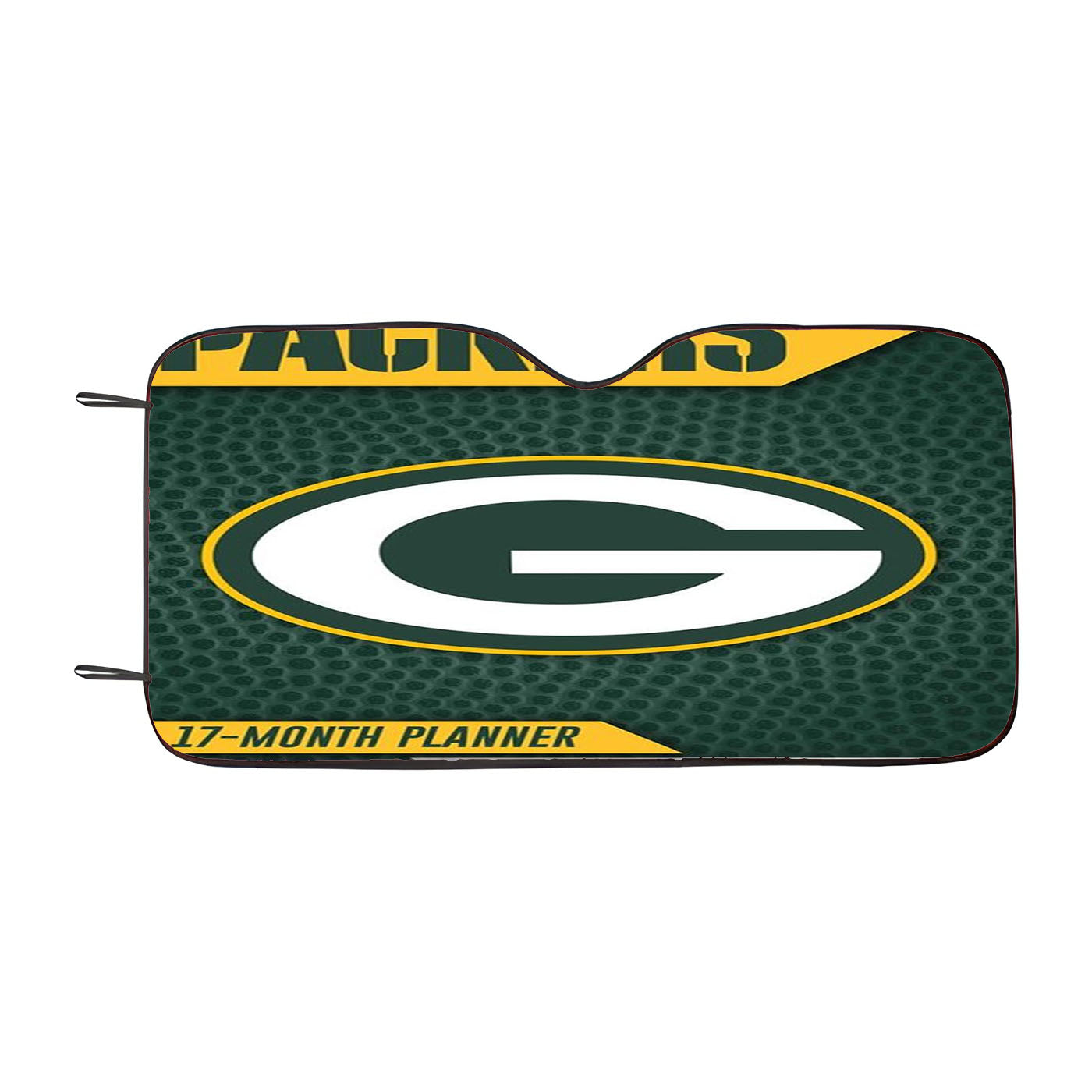 Green Bay Packers Brushed Chrome Car Auto Sun Shade Windshield Cover