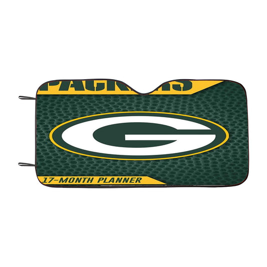 Green Bay Packers Brushed Chrome Car Auto Sun Shade Windshield Cover