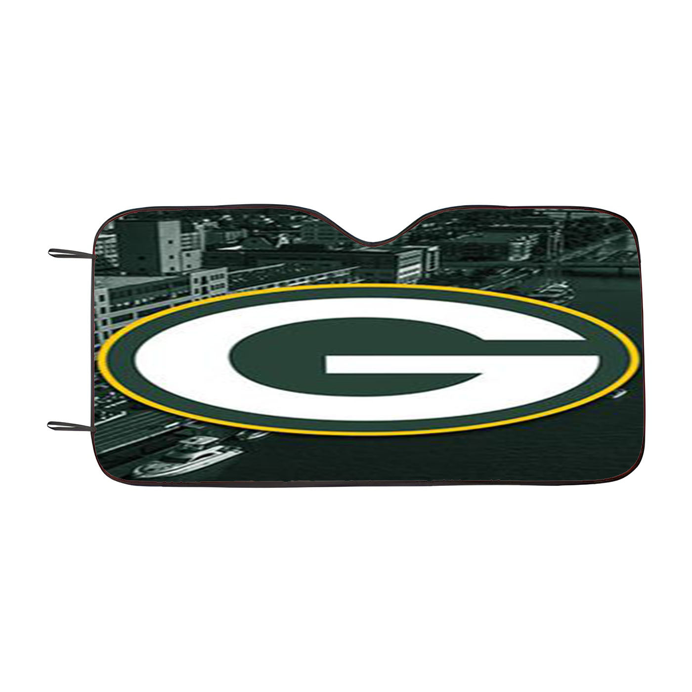 Green Bay Packers Emblem Logo Yellow Wallpaper Car Auto Sun Shade Windshield Cover