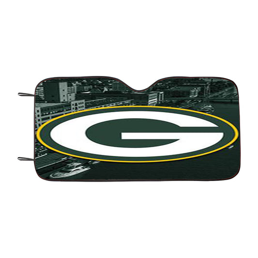Green Bay Packers Emblem Logo Yellow Wallpaper Car Auto Sun Shade Windshield Cover