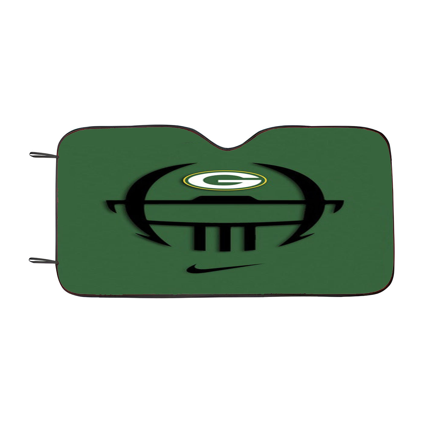 Green Bay Packers Throwback Logo Pin Car Auto Sun Shade Windshield Cover