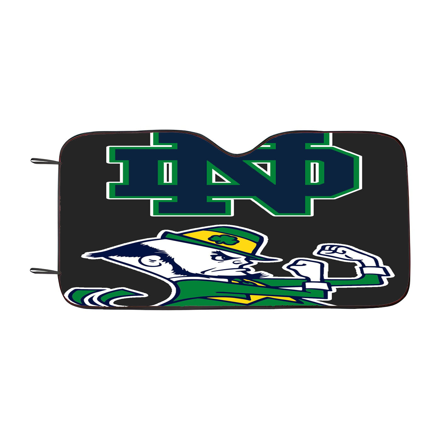 Grey Notre Dame Fighting Irish Car Auto Sun Shade Windshield Cover