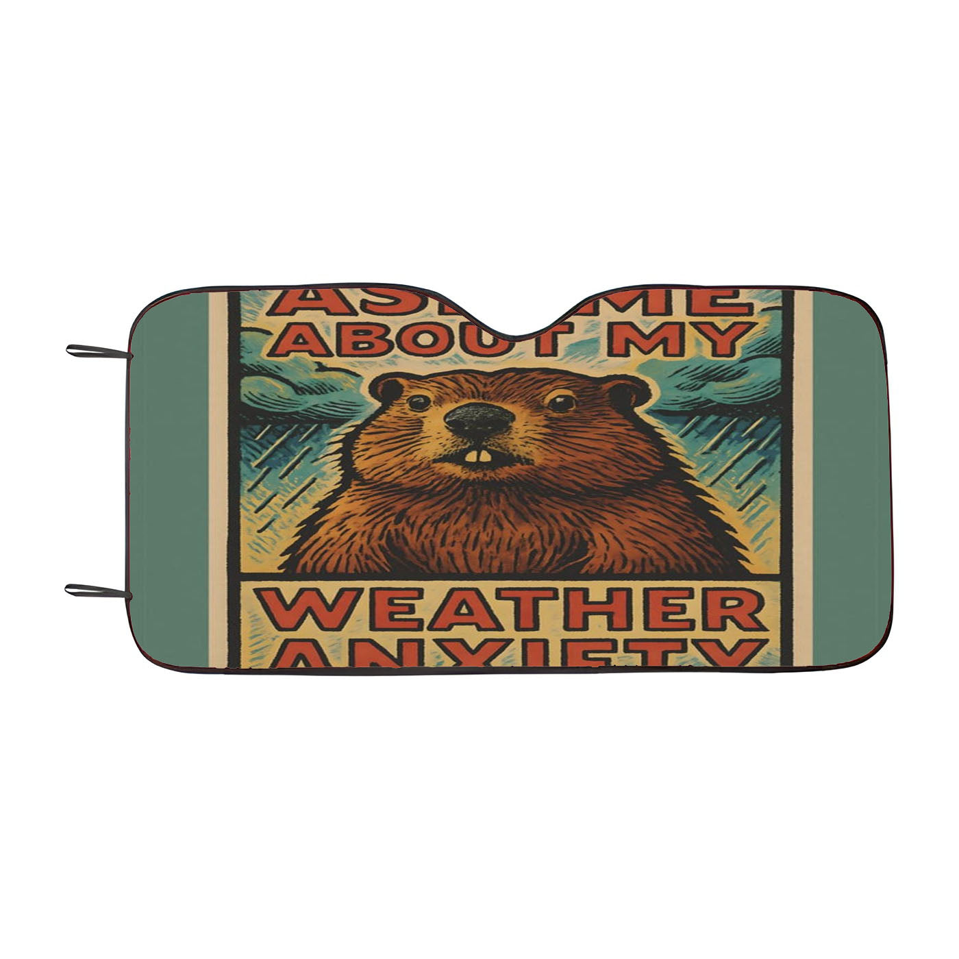 Groundhog Funny Weather Anxiety Car Auto Sun Shade Windshield Cover