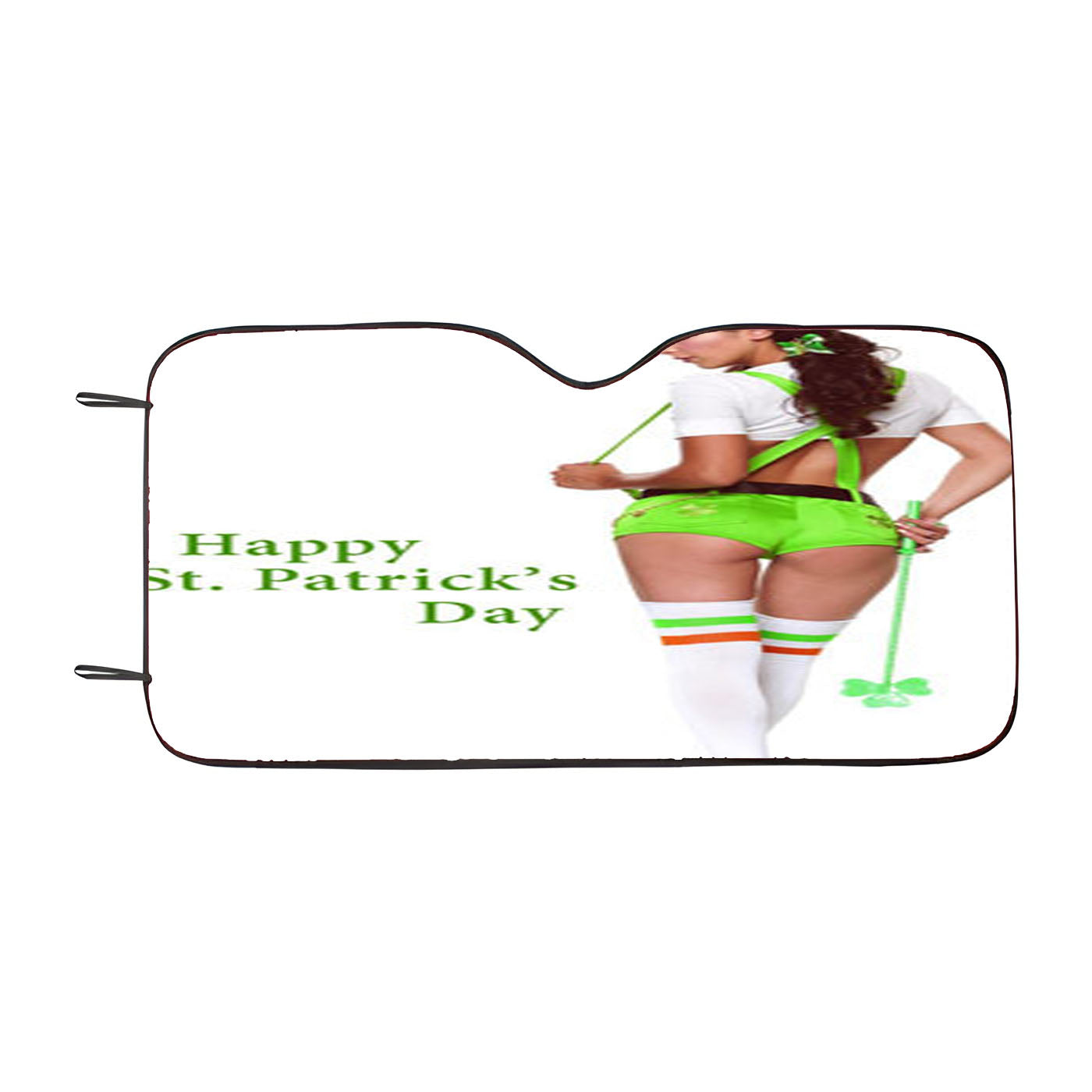 Happt St Patricks Day Girl Car Auto Sun Shade Windshield Cover