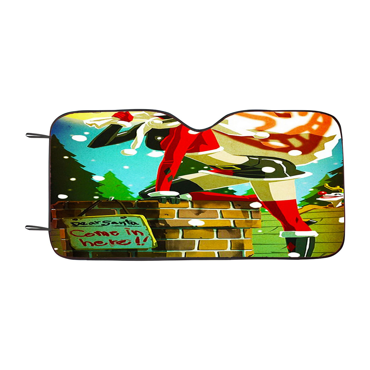 Harley Quinn Christmas Car Auto Sun Shade Windshield Cover