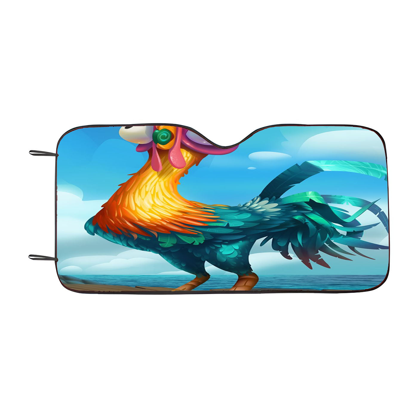 Hei Hei Chicken Moana Art Car Auto Sun Shade Windshield Cover