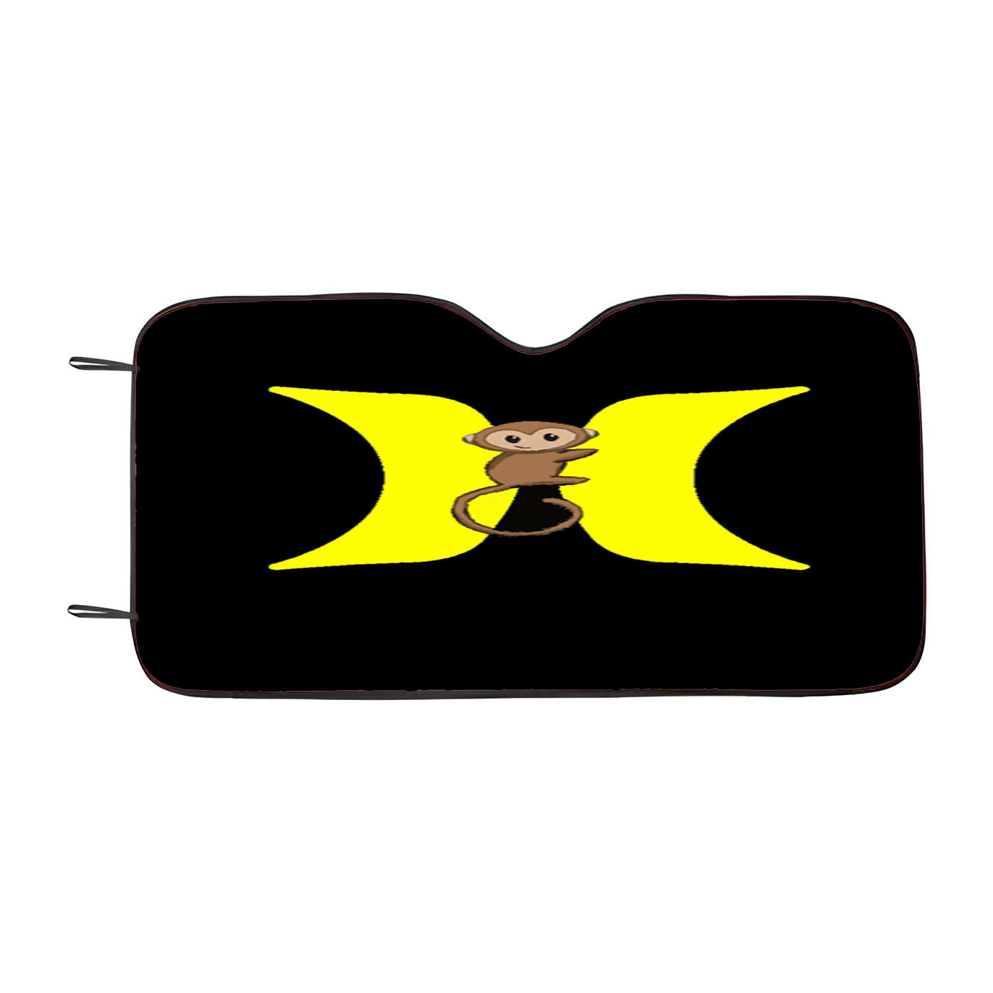 Hurley Yellow Logo With Monkey Car Auto Sun Shade Windshield Cover