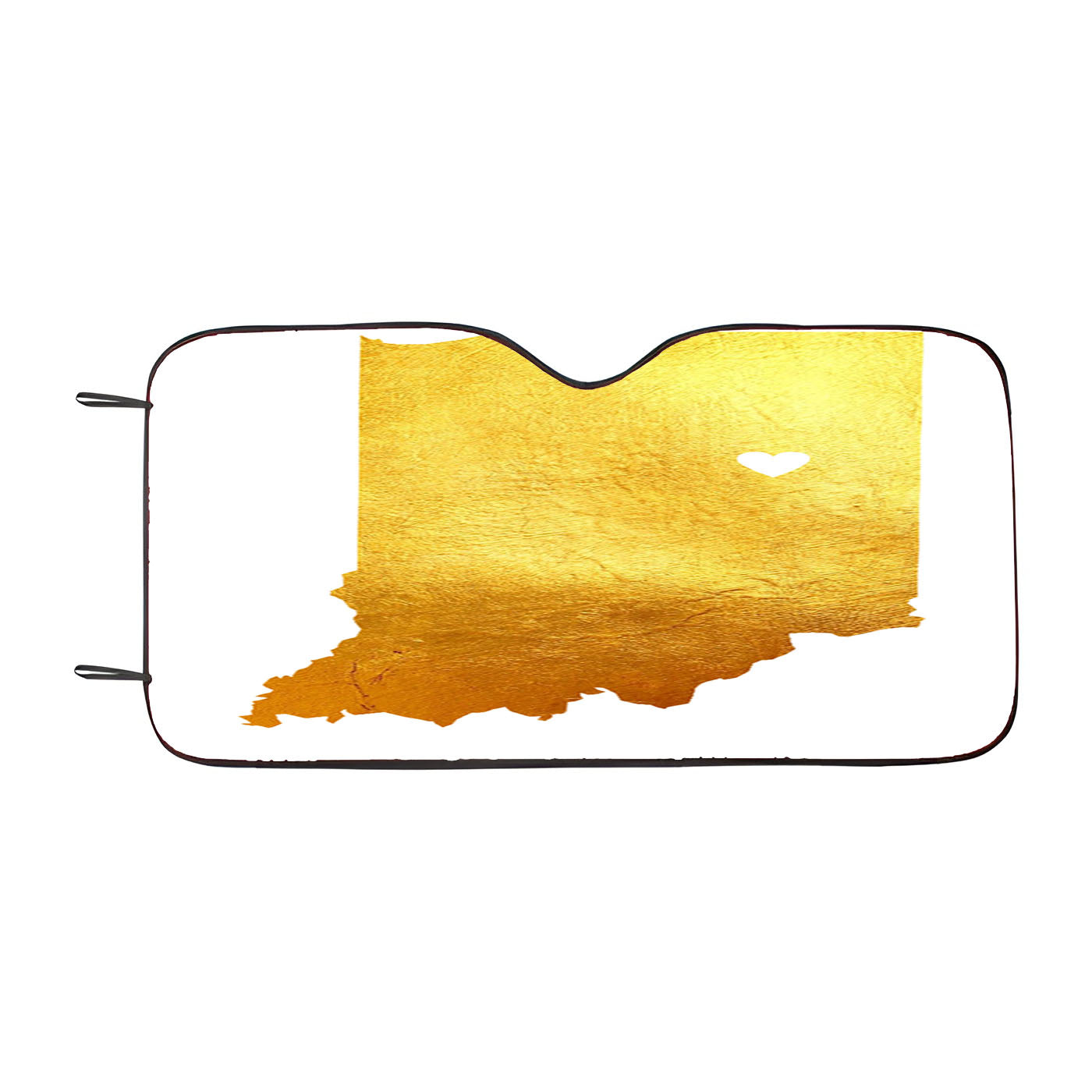 Indiana Golden State Map Car Auto Sun Shade Windshield Cover