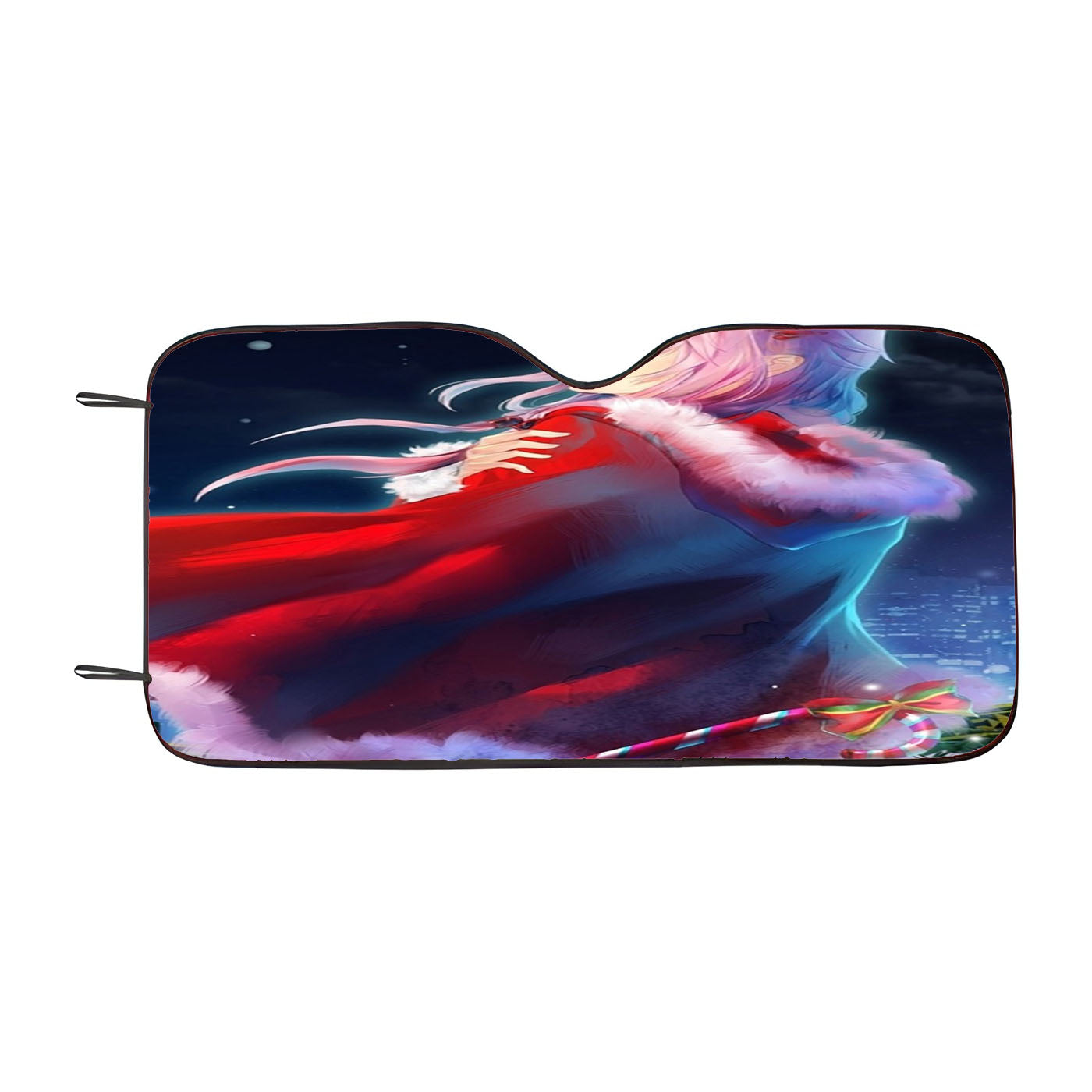 Inori Yuzuriha Christmas Red Dress Anime Girl Guilty Crown Car Auto Sun Shade Windshield Cover