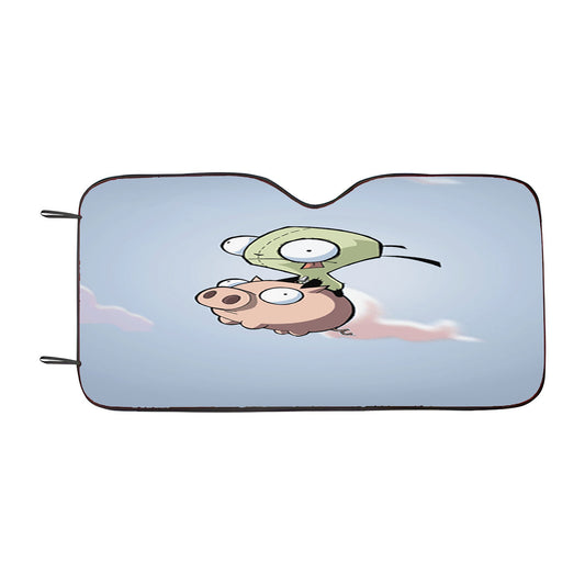 Invader Zoom And Pig Doom Song Car Auto Sun Shade Windshield Cover