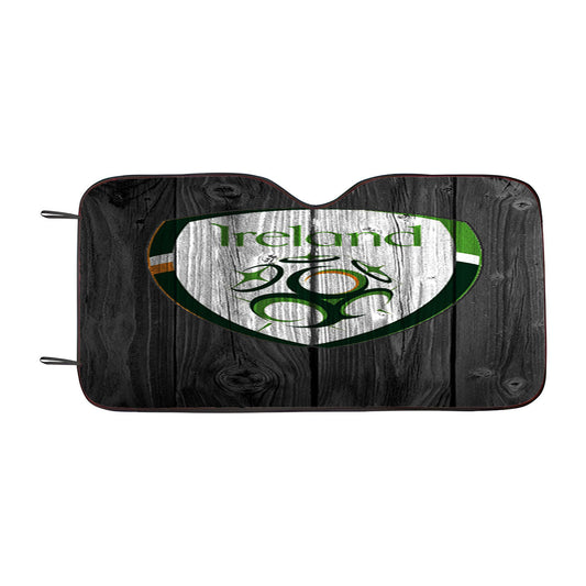 Ireland National Team Logo Dark Wood Wallpaper Car Auto Sun Shade Windshield Cover