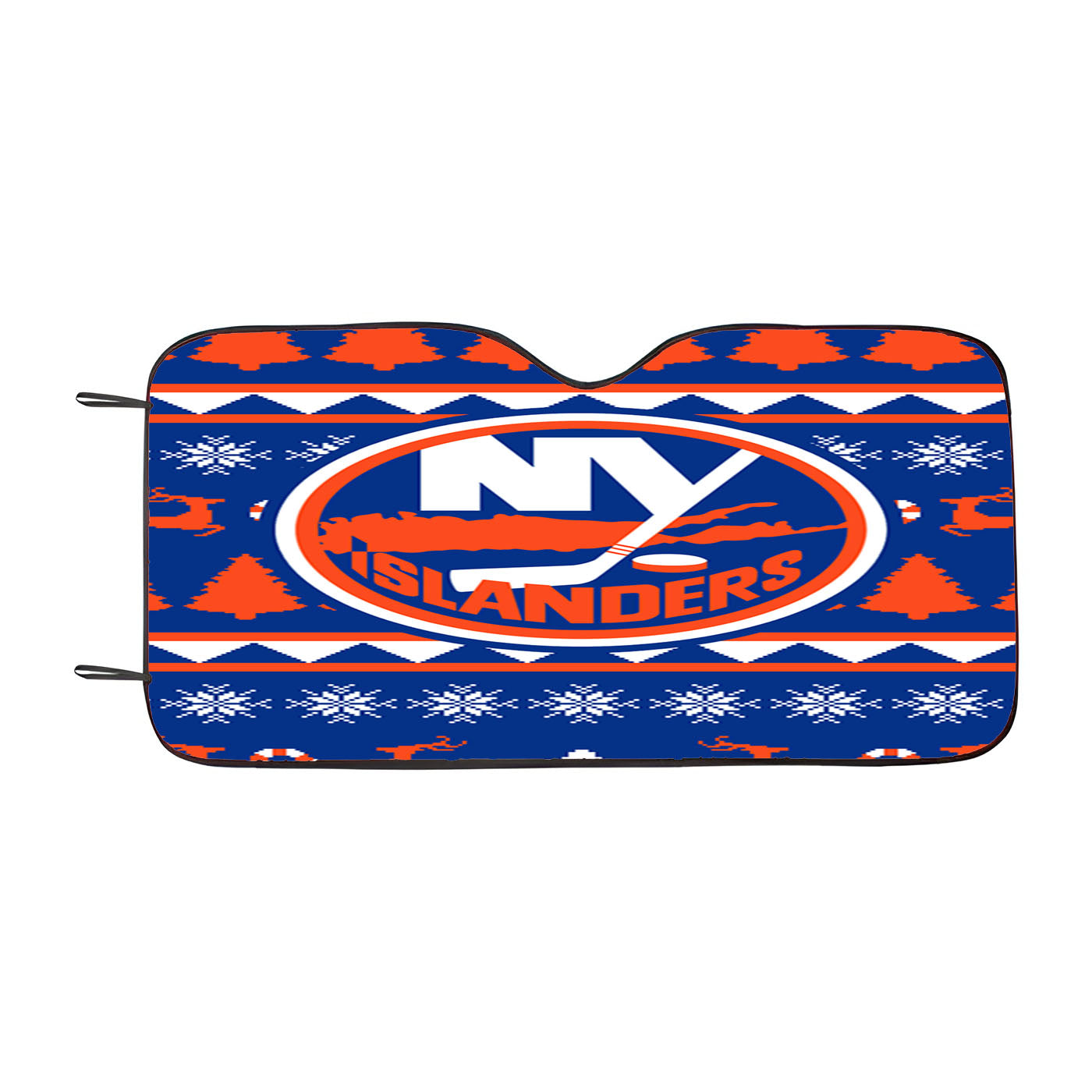 Islanders Christmas Sweater Car Auto Sun Shade Windshield Cover