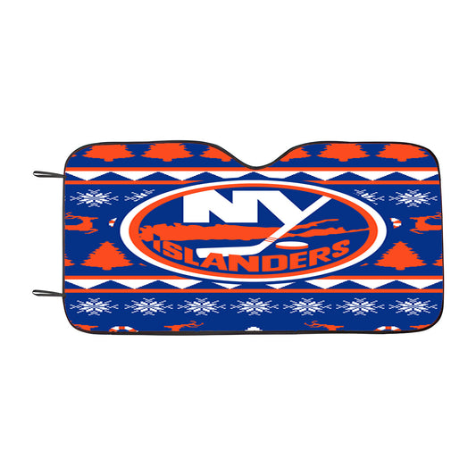 Islanders Christmas Sweater Car Auto Sun Shade Windshield Cover