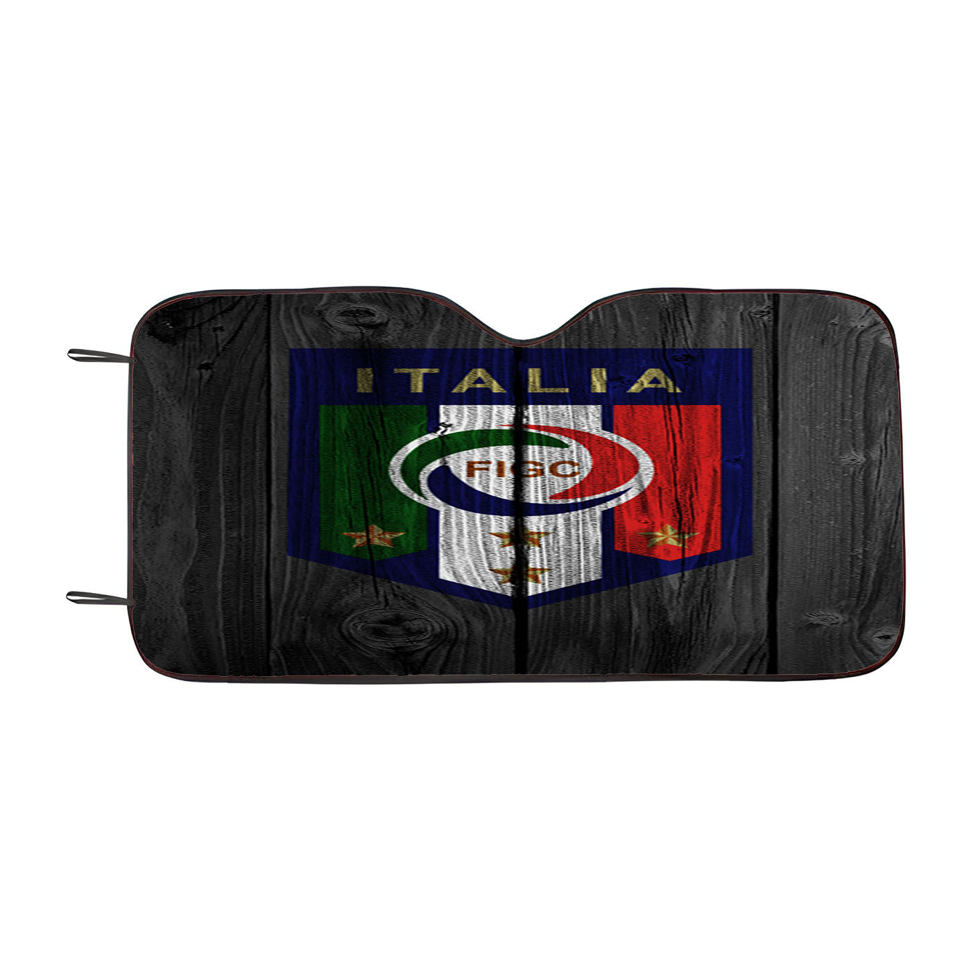 Italia Figc National Team Logo Dark Wood Wallpaper Car Auto Sun Shade Windshield Cover