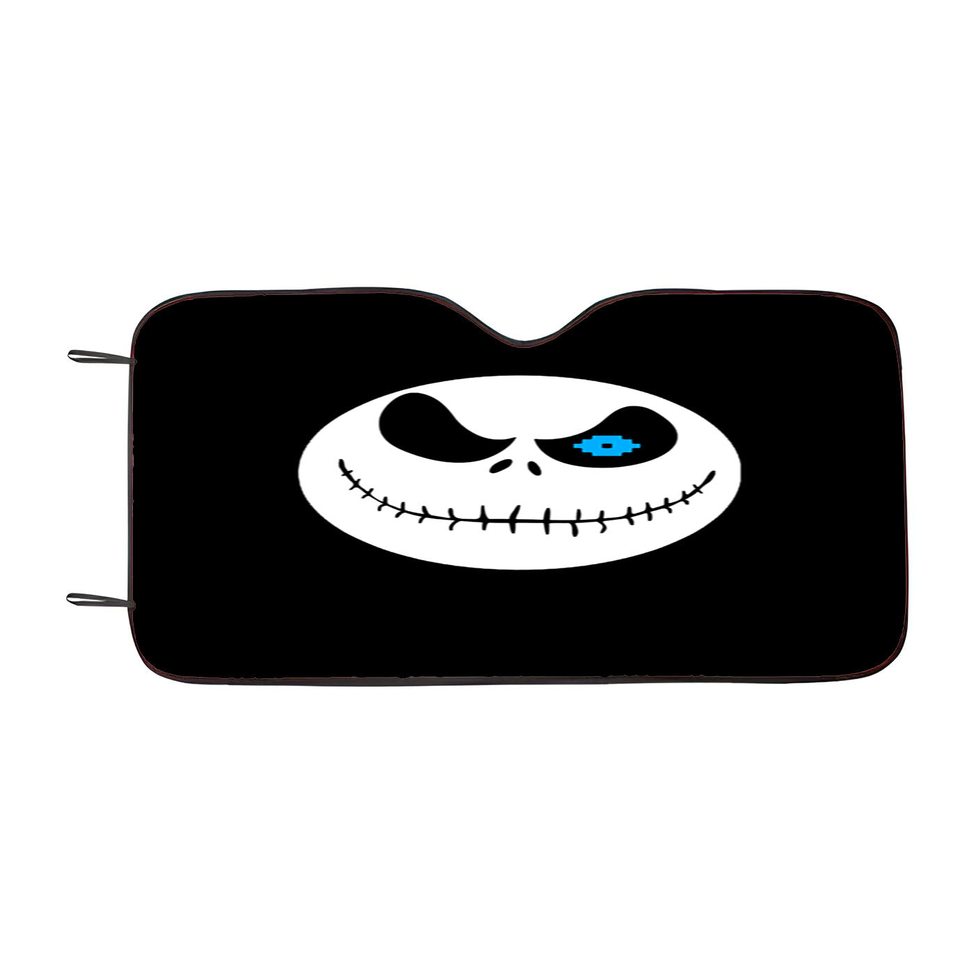 Jack Sansington Skellinsans On Black Car Auto Sun Shade Windshield Cover