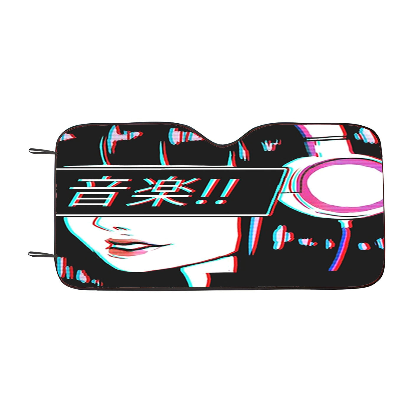 Japan Girl Walkman Car Auto Sun Shade Windshield Cover