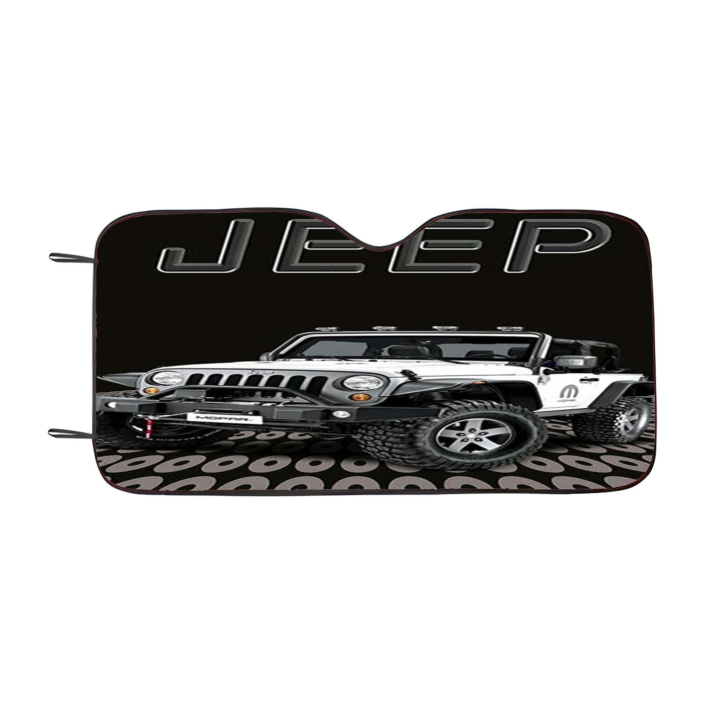 Jeep Wrangler Brown Car Auto Sun Shade Windshield Cover