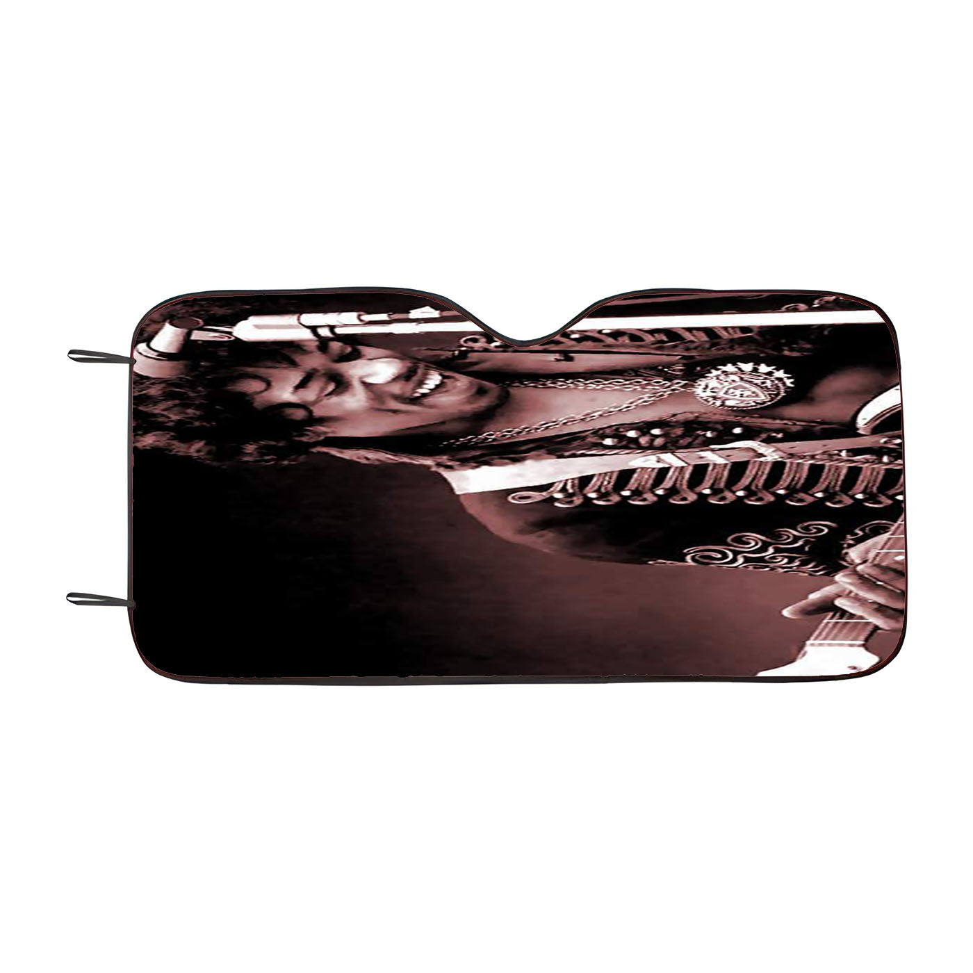Jimi Hendrix Guitar Playing Car Auto Sun Shade Windshield Cover