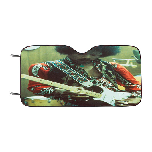 Jimi Hendrix Rock Guitarist Lyrics Car Auto Sun Shade Windshield Cover