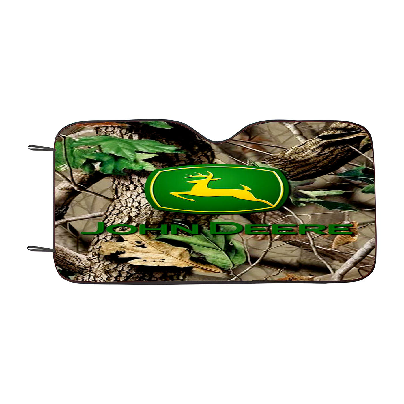 John Deere Green Carbon Fiber Logo Car Auto Sun Shade Windshield Cover