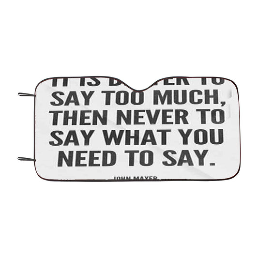 John Mayer Quotes Car Auto Sun Shade Windshield Cover