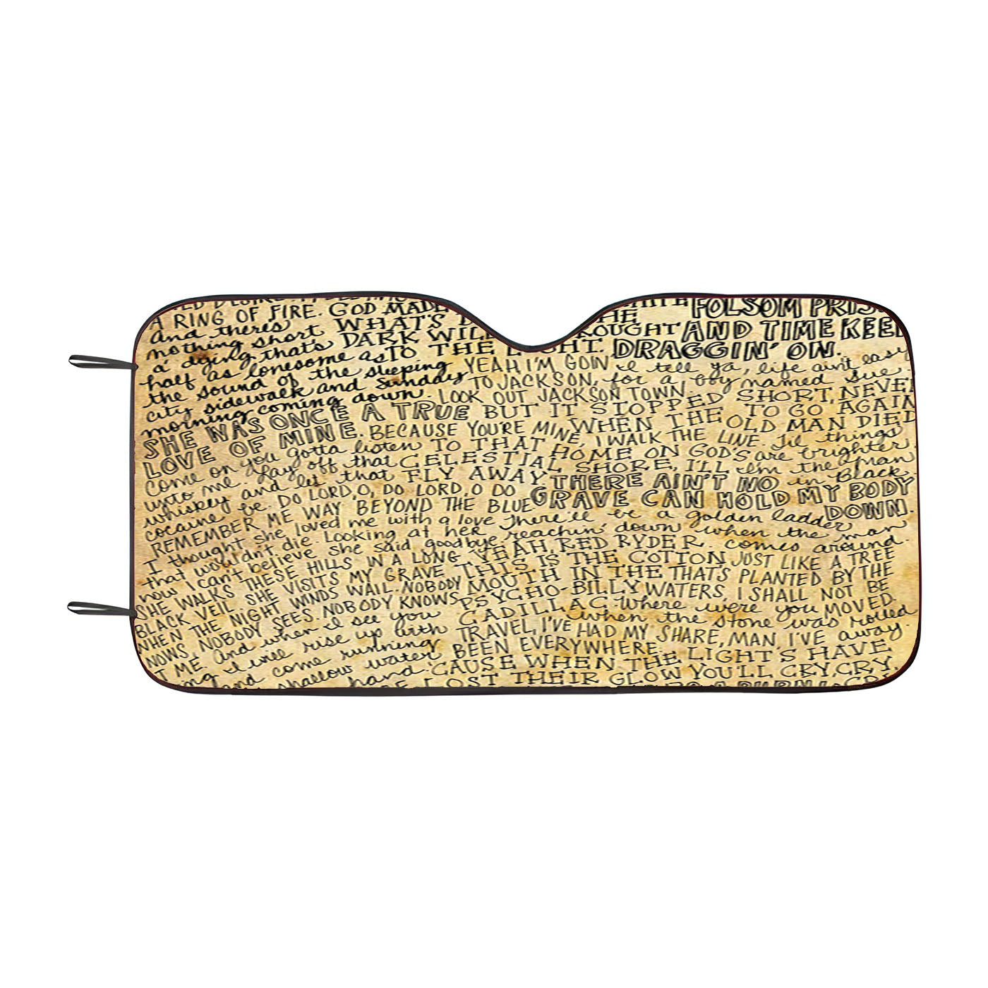 Johnny Cash Lyrics Quotes Dictionary Wallpaper Car Auto Sun Shade Windshield Cover