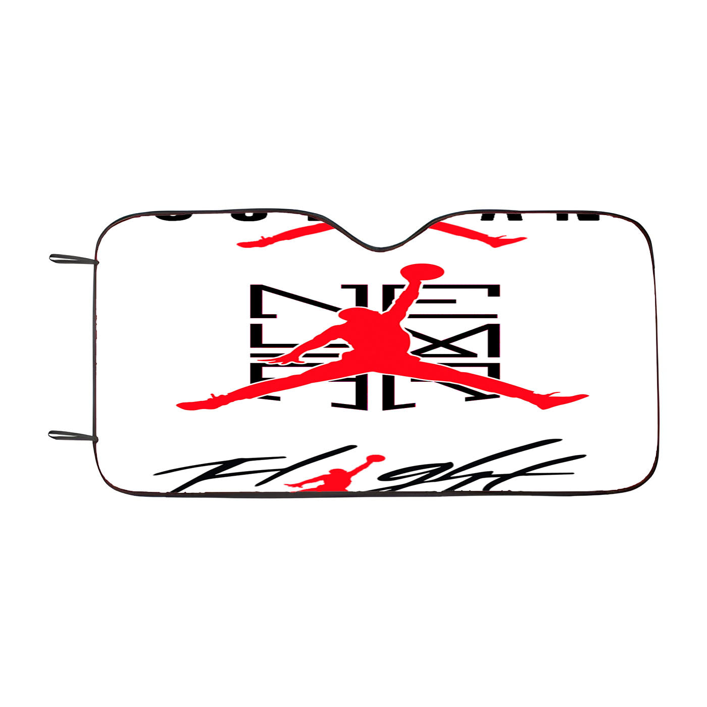Jordan Nba Texture Car Auto Sun Shade Windshield Cover