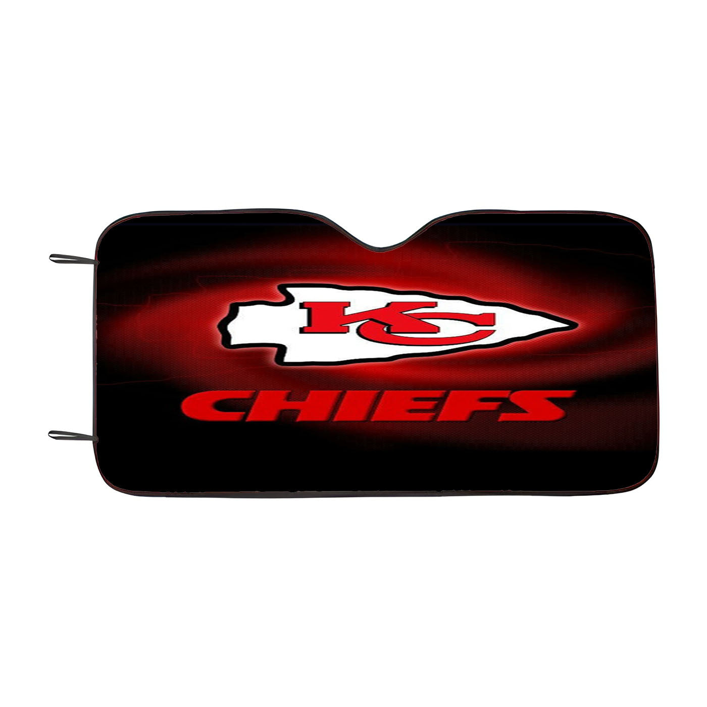 Kansas City Chiefs Nfl Logo Dark Wood Wallpaper Car Auto Sun Shade Windshield Cover