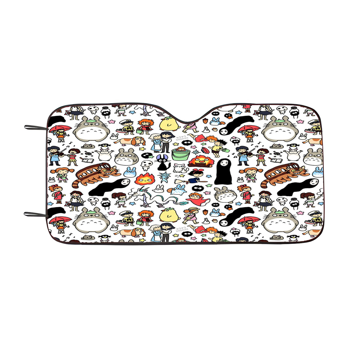 Kawaii Ghibli Doodle Car Auto Sun Shade Windshield Cover
