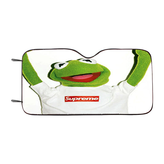 Kermit Green Hypebeast Toad Car Auto Sun Shade Windshield Cover