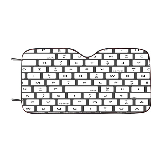 Keyboard Pattern Car Auto Sun Shade Windshield Cover