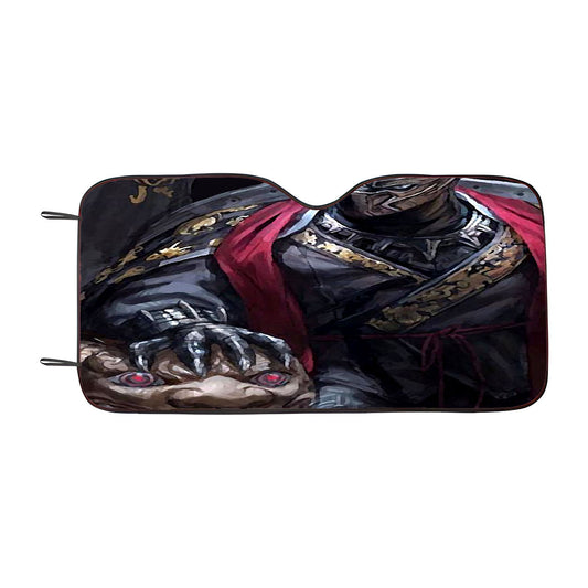 King Black Panther Purple Glow Car Auto Sun Shade Windshield Cover