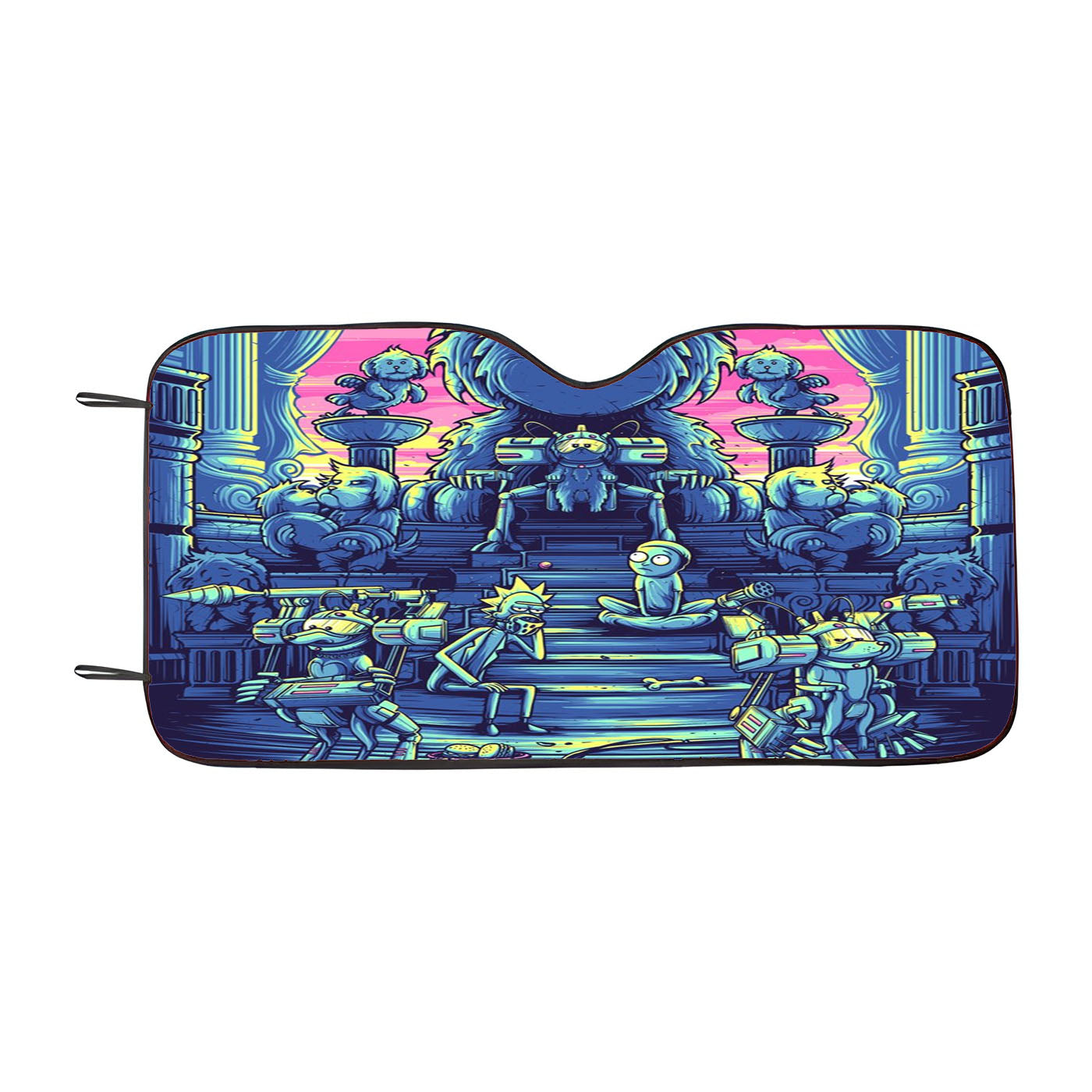 King Lawnmower Dog Rick And Morty Car Auto Sun Shade Windshield Cover