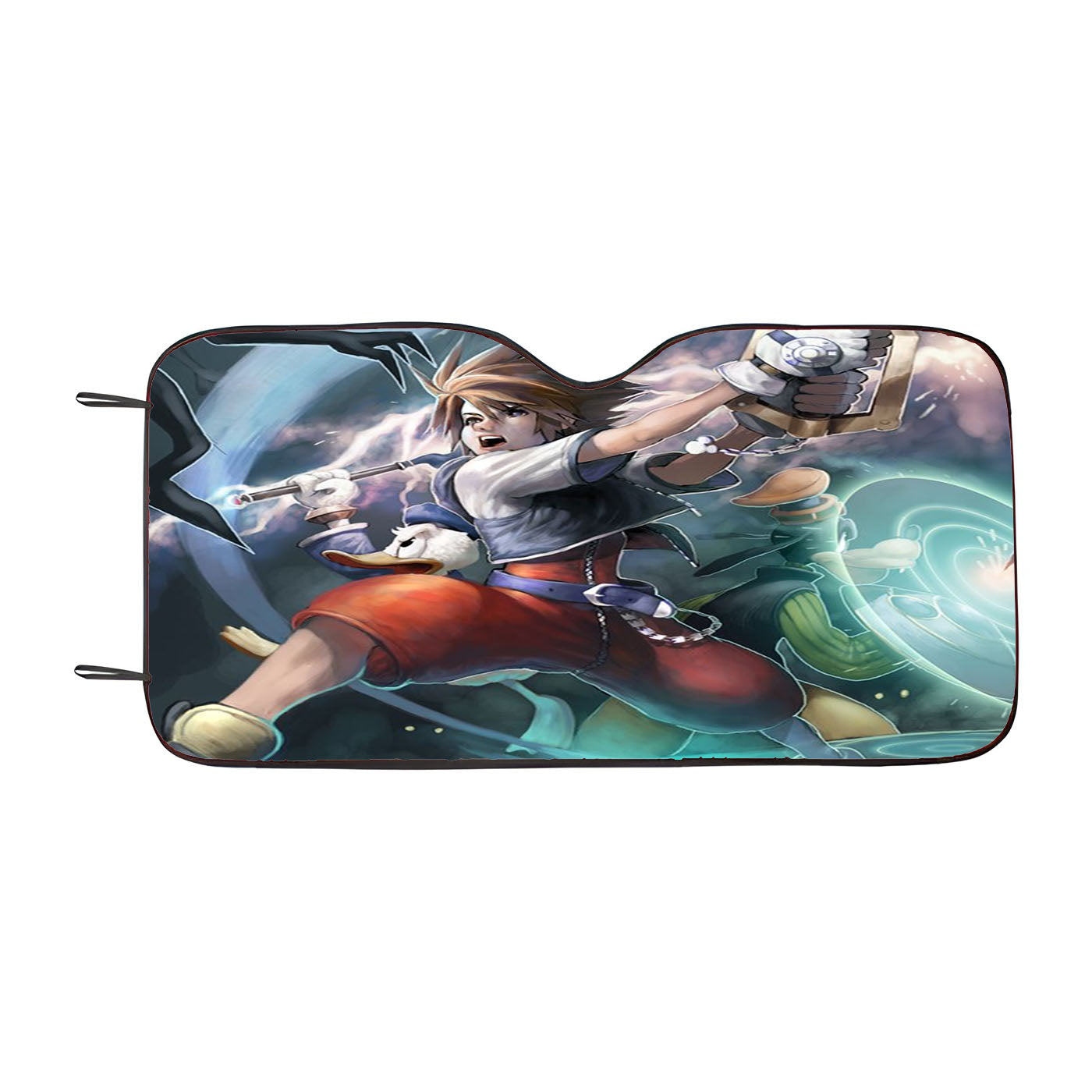 Kingdom Heart Iii Sora And Donald Duck Kill Enemy Car Auto Sun Shade Windshield Cover