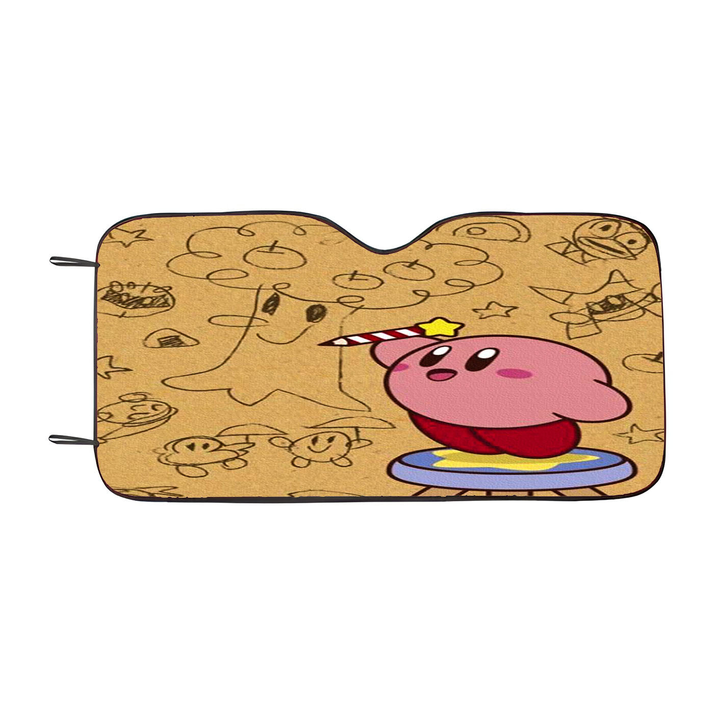 Kirby Vintage Drawing Car Auto Sun Shade Windshield Cover