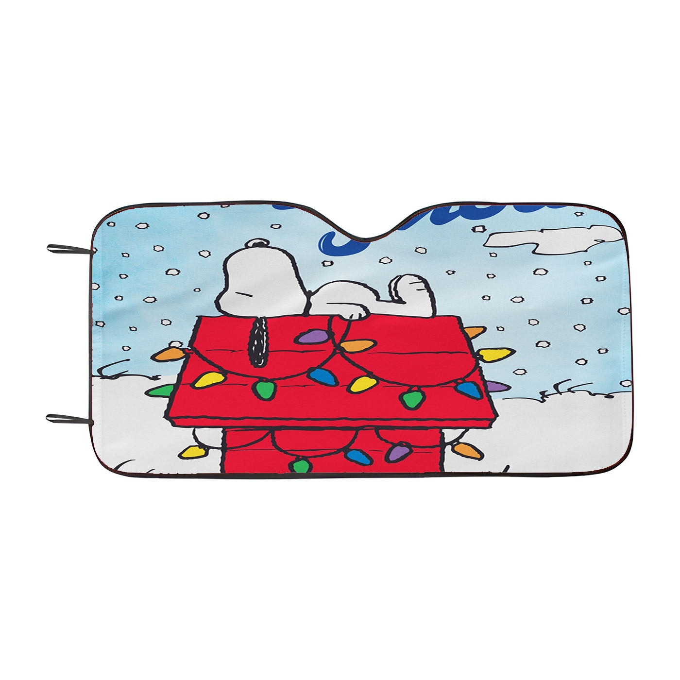 Let It Snow Snoopy Christmas Car Auto Sun Shade Windshield Cover