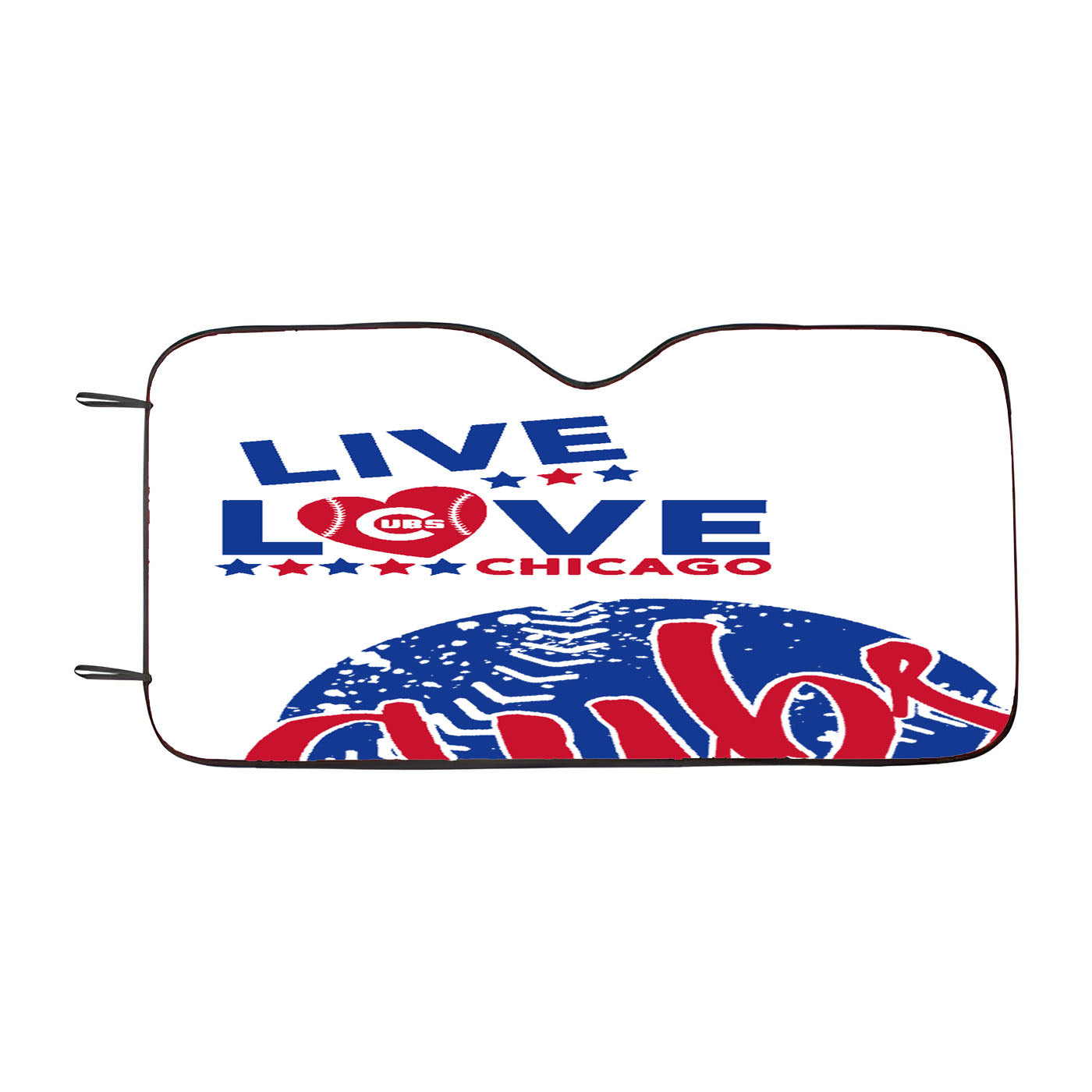 Live Love Chicago Cubs Car Auto Sun Shade Windshield Cover
