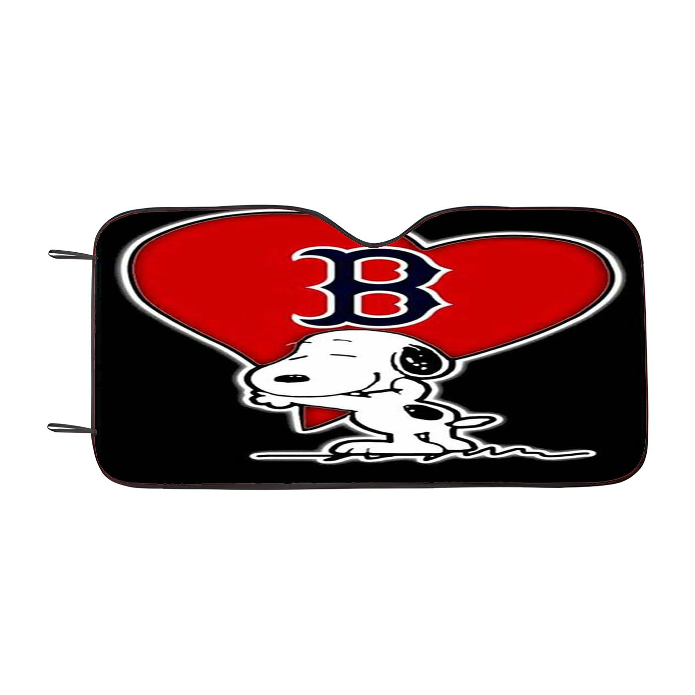 Love Boston Red Sox Snoopy Car Auto Sun Shade Windshield Cover
