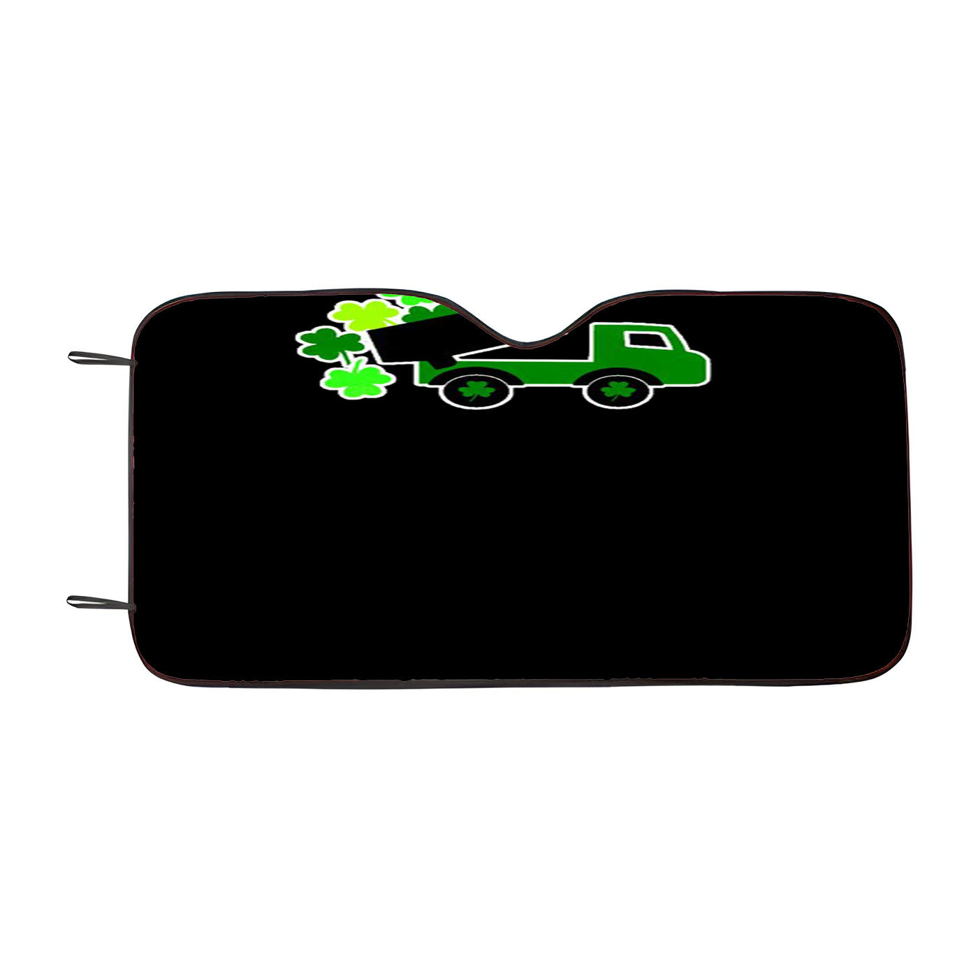 Lucky St Patricks Day Vintage Truck Clover Shamrock Car Auto Sun Shade Windshield Cover